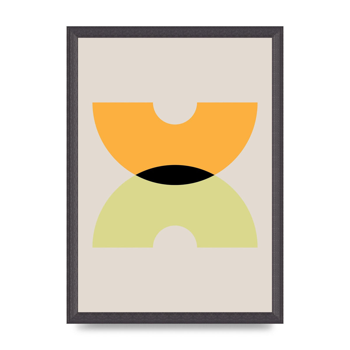 Graphic Arch Yellow One Wall Art - A3 framed