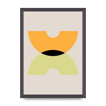 Graphic Arch Yellow One Wall Art - A3 framed