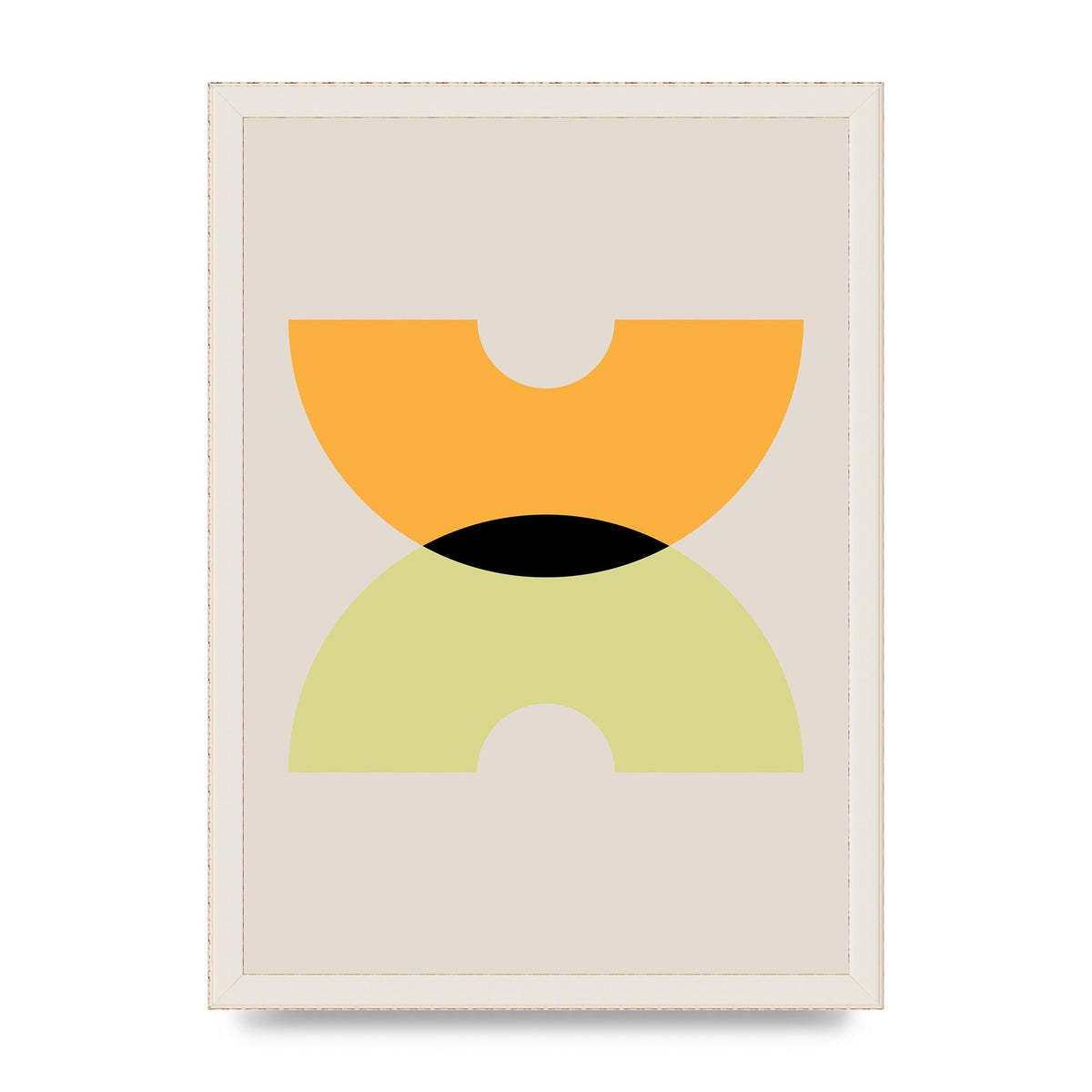 Graphic Arch Yellow One Wall Art - A3 framed
