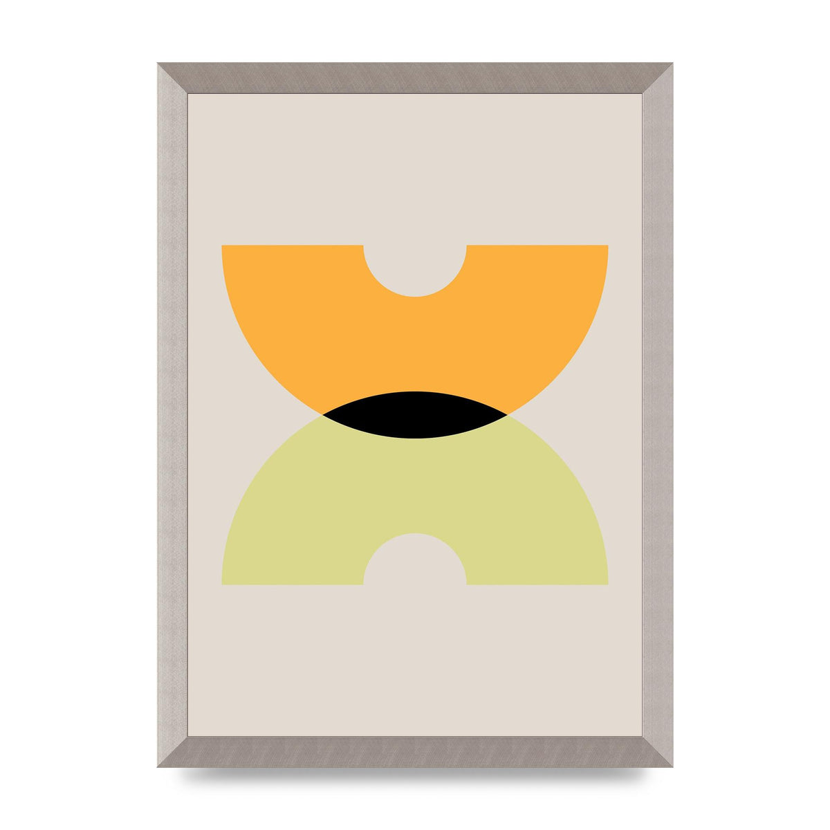 Graphic Arch Yellow One Wall Art - A3 framed