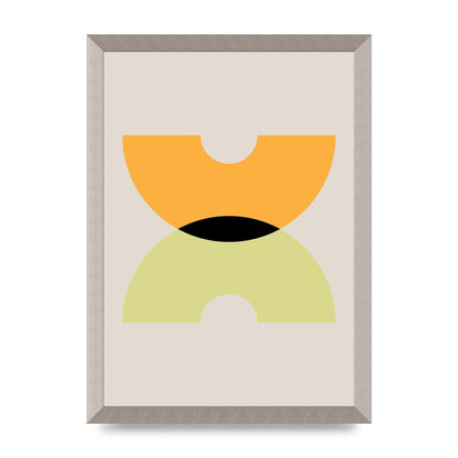Graphic Arch Yellow One Wall Art - A3 framed