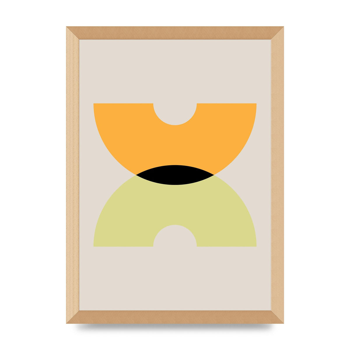 Graphic Arch Yellow One Wall Art - A3 framed