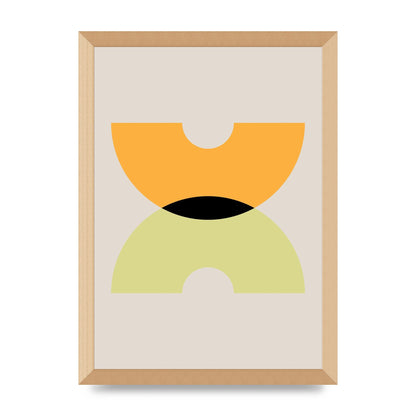 Graphic Arch Yellow One Wall Art - A3 framed