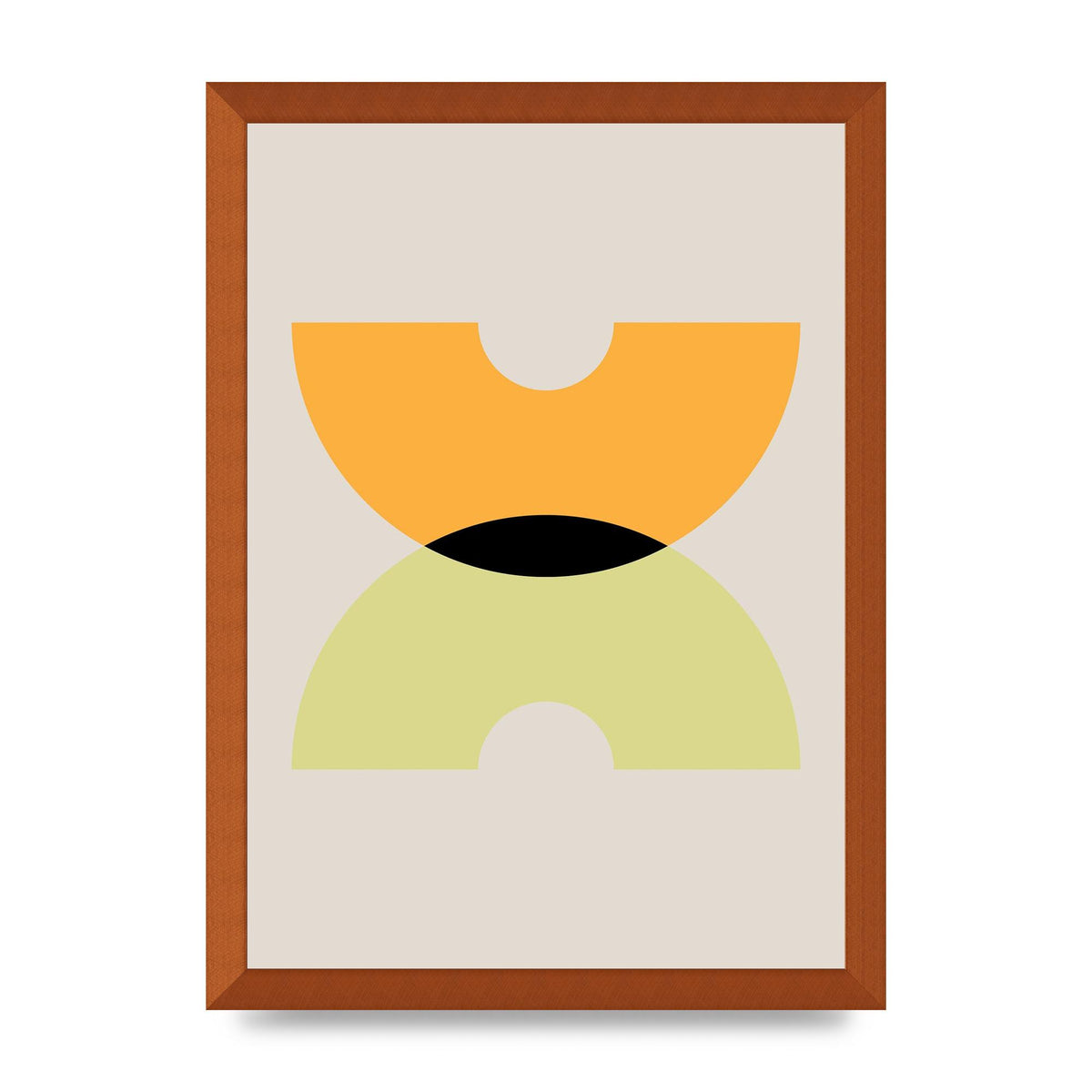 Graphic Arch Yellow One Wall Art - A3 framed