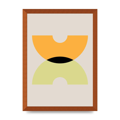 Graphic Arch Yellow One Wall Art - A3 framed