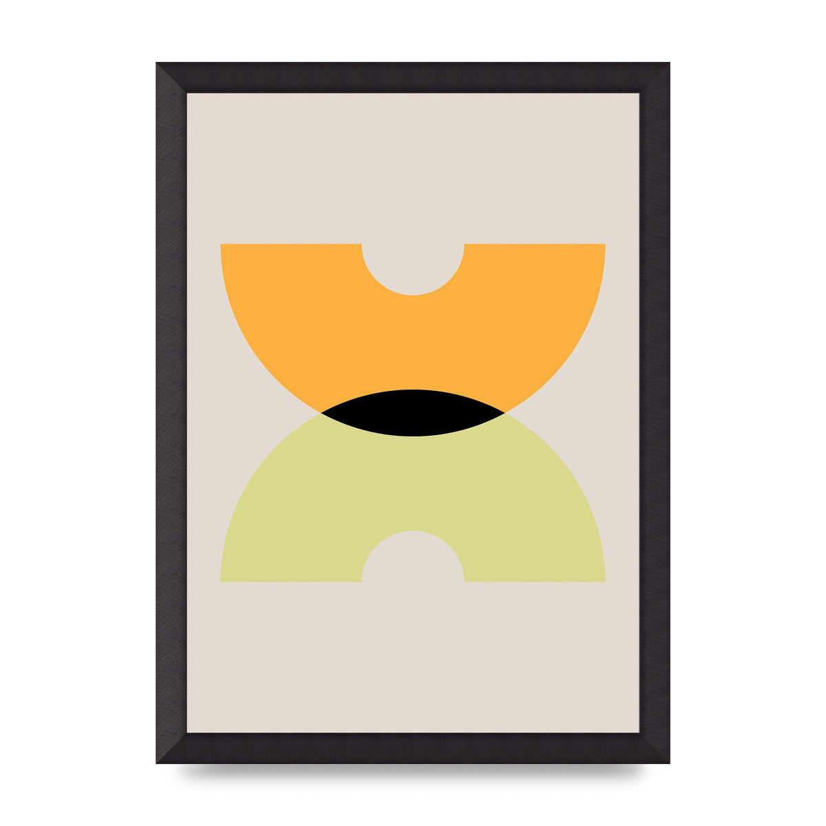 Graphic Arch Yellow One Wall Art - A3 framed
