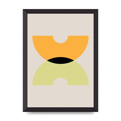 Graphic Arch Yellow One Wall Art - A3 framed