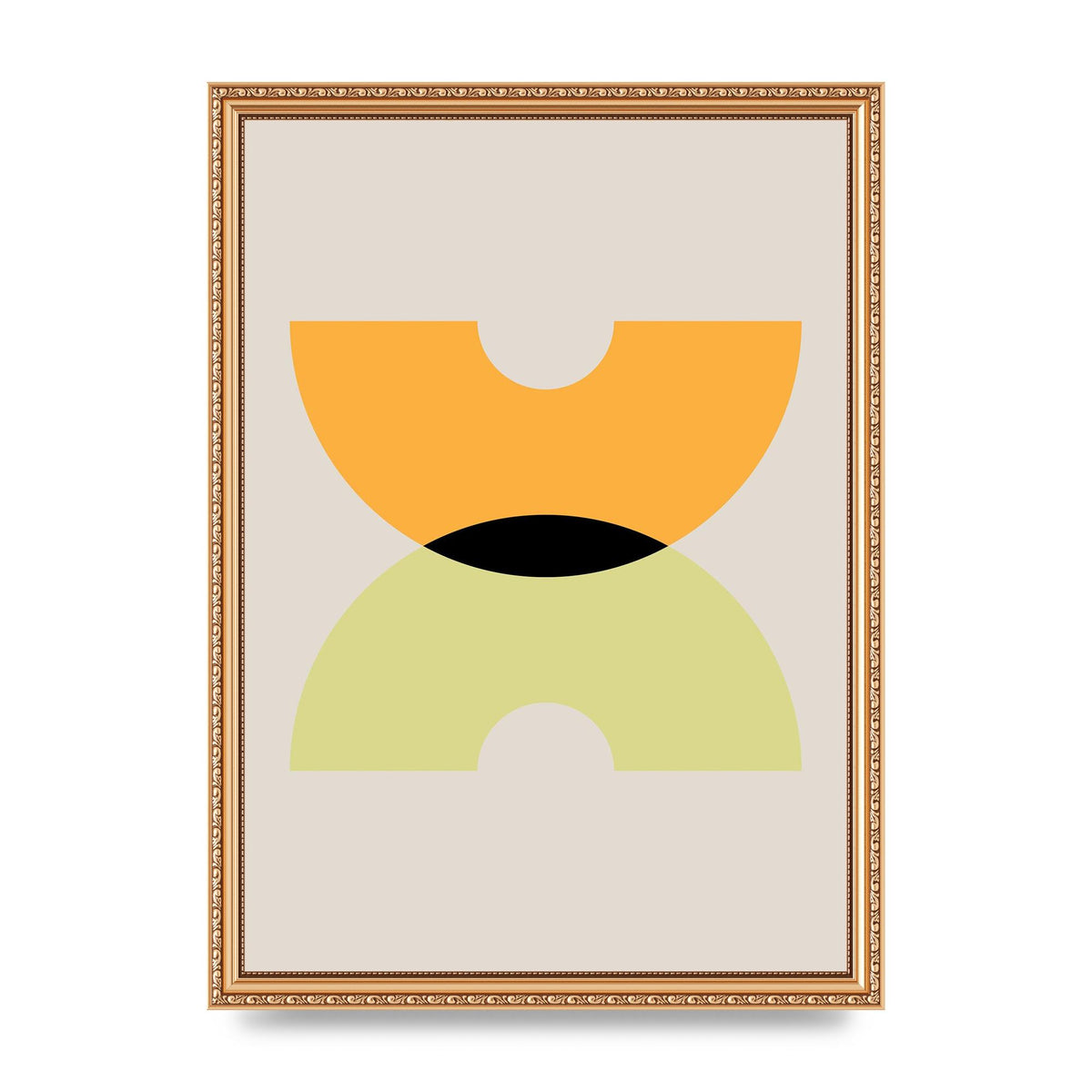 Graphic Arch Yellow One Wall Art - A3 framed