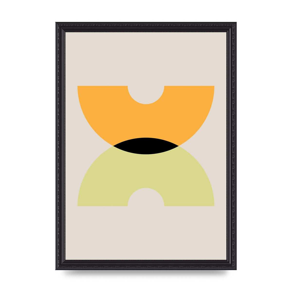 Graphic Arch Yellow One Wall Art - A3 framed