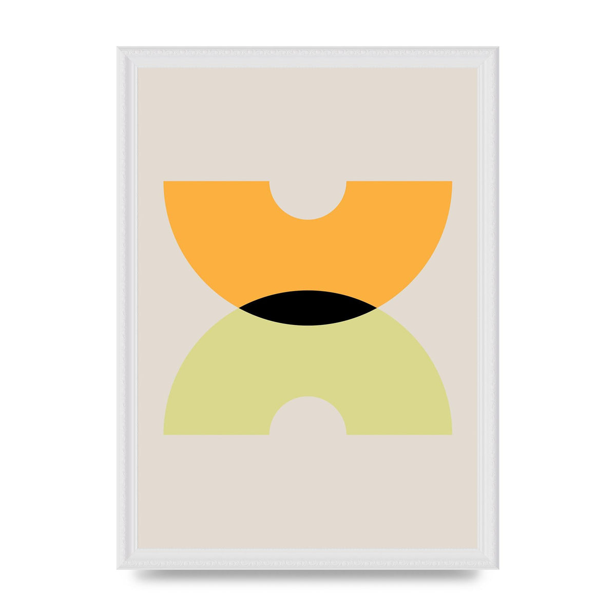 Graphic Arch Yellow One Wall Art - A3 framed