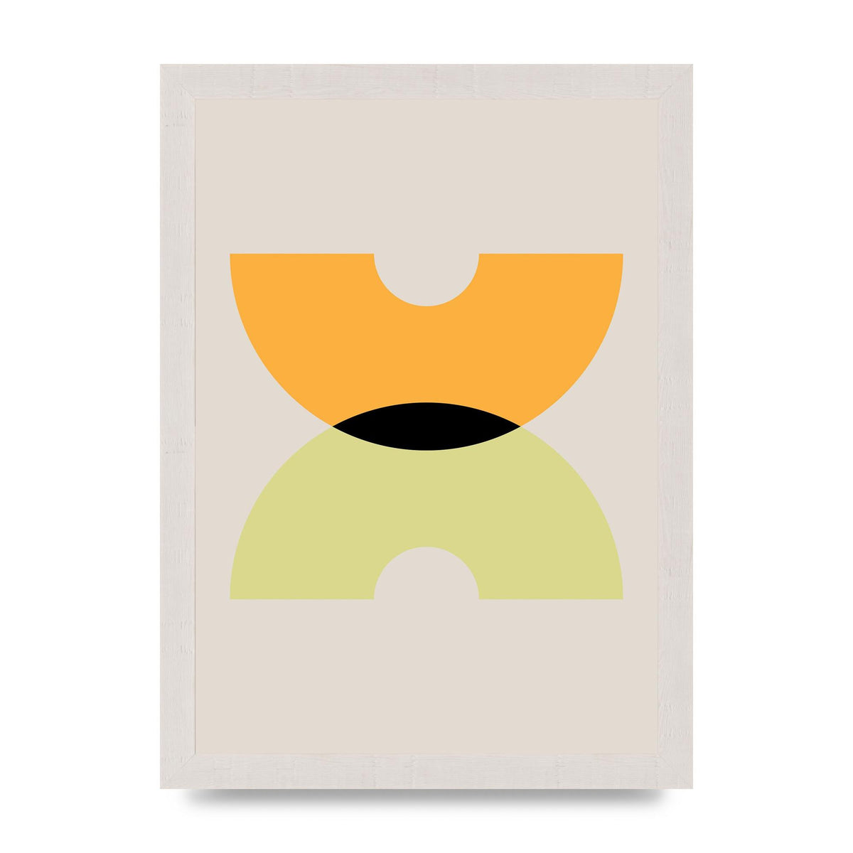 Graphic Arch Yellow One Wall Art - A4 framed