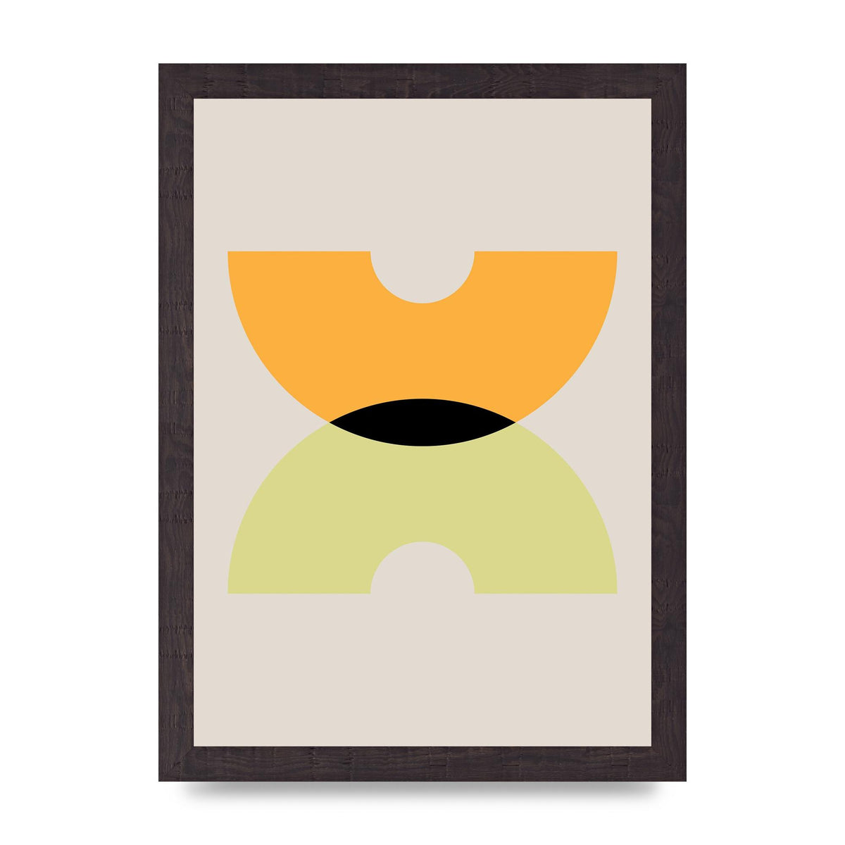Graphic Arch Yellow One Wall Art - A4 framed