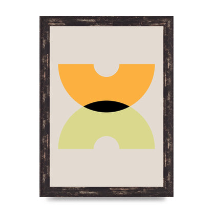 Graphic Arch Yellow One Wall Art - A4 framed