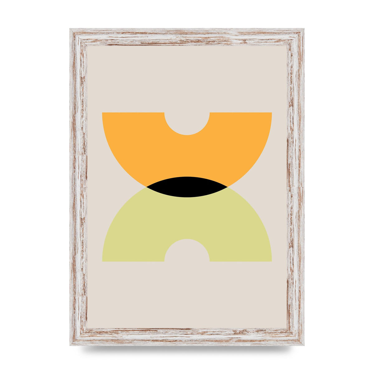 Graphic Arch Yellow One Wall Art - A4 framed