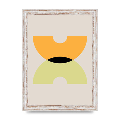 Graphic Arch Yellow One Wall Art - A4 framed