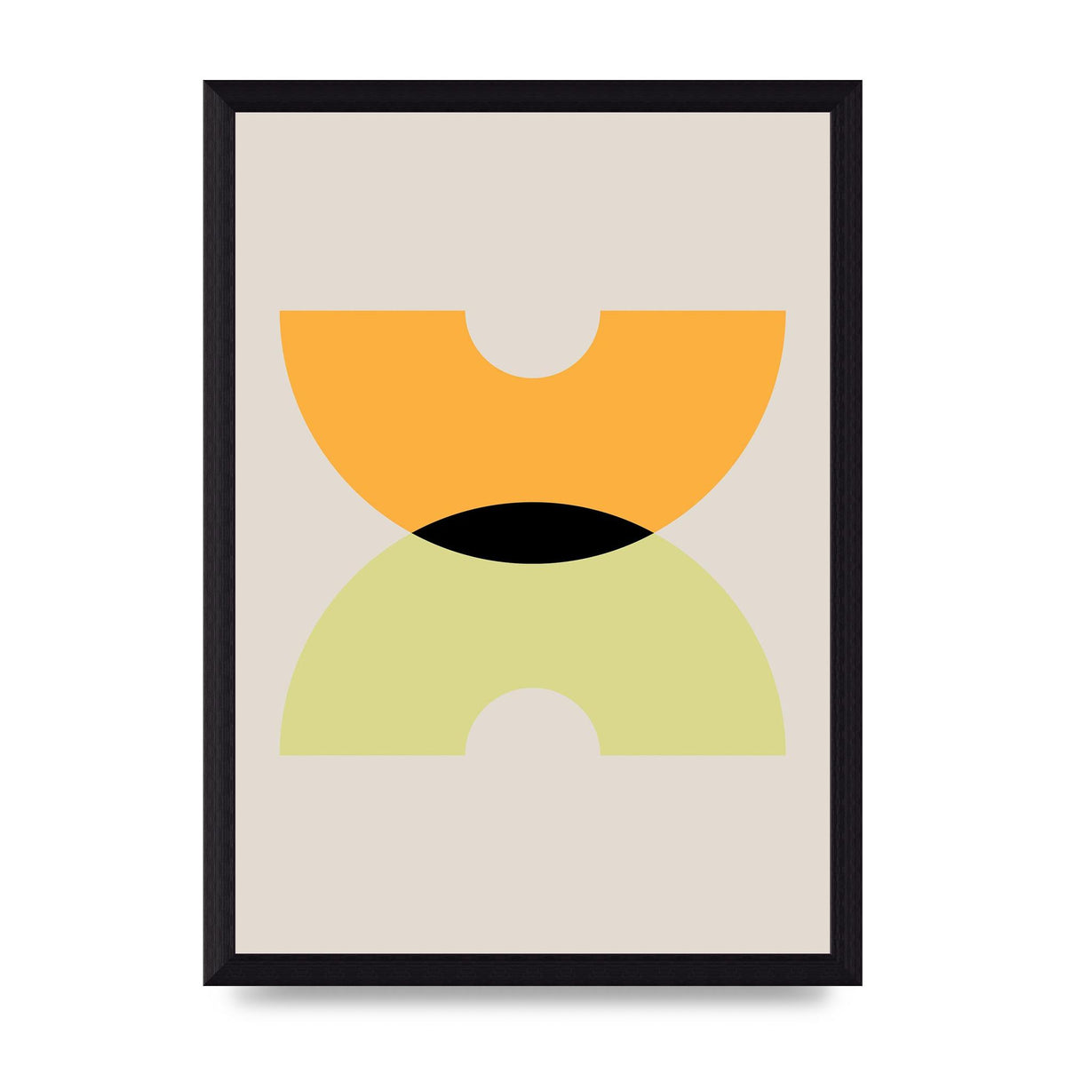 Graphic Arch Yellow One Wall Art - A4 framed