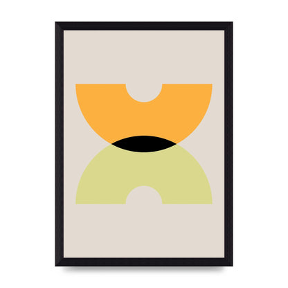 Graphic Arch Yellow One Wall Art - A4 framed