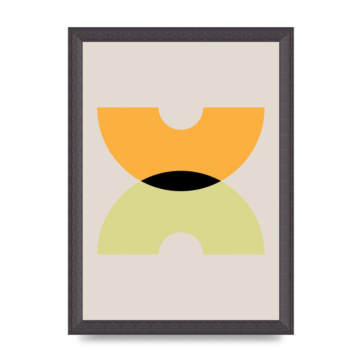 Graphic Arch Yellow One Wall Art - A4 framed