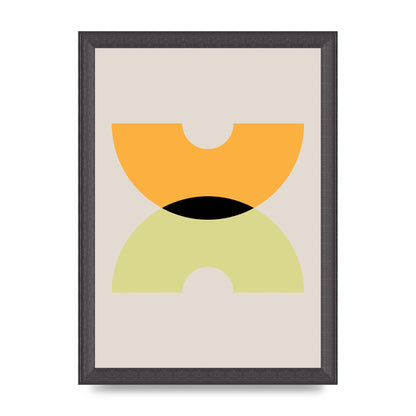 Graphic Arch Yellow One Wall Art - A4 framed
