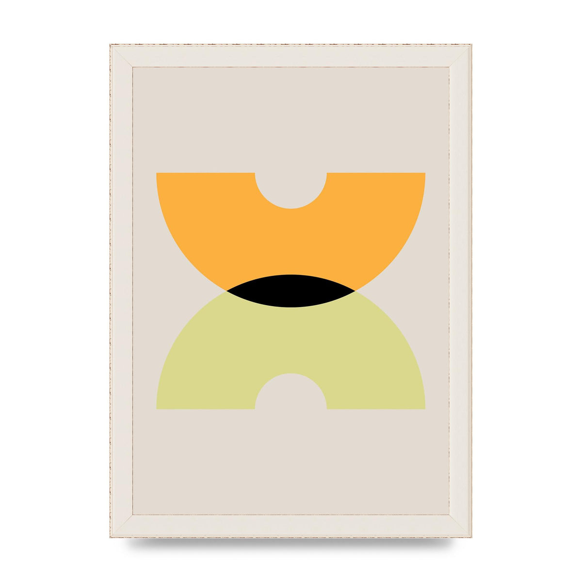 Graphic Arch Yellow One Wall Art - A4 framed