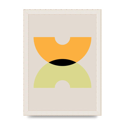 Graphic Arch Yellow One Wall Art - A4 framed