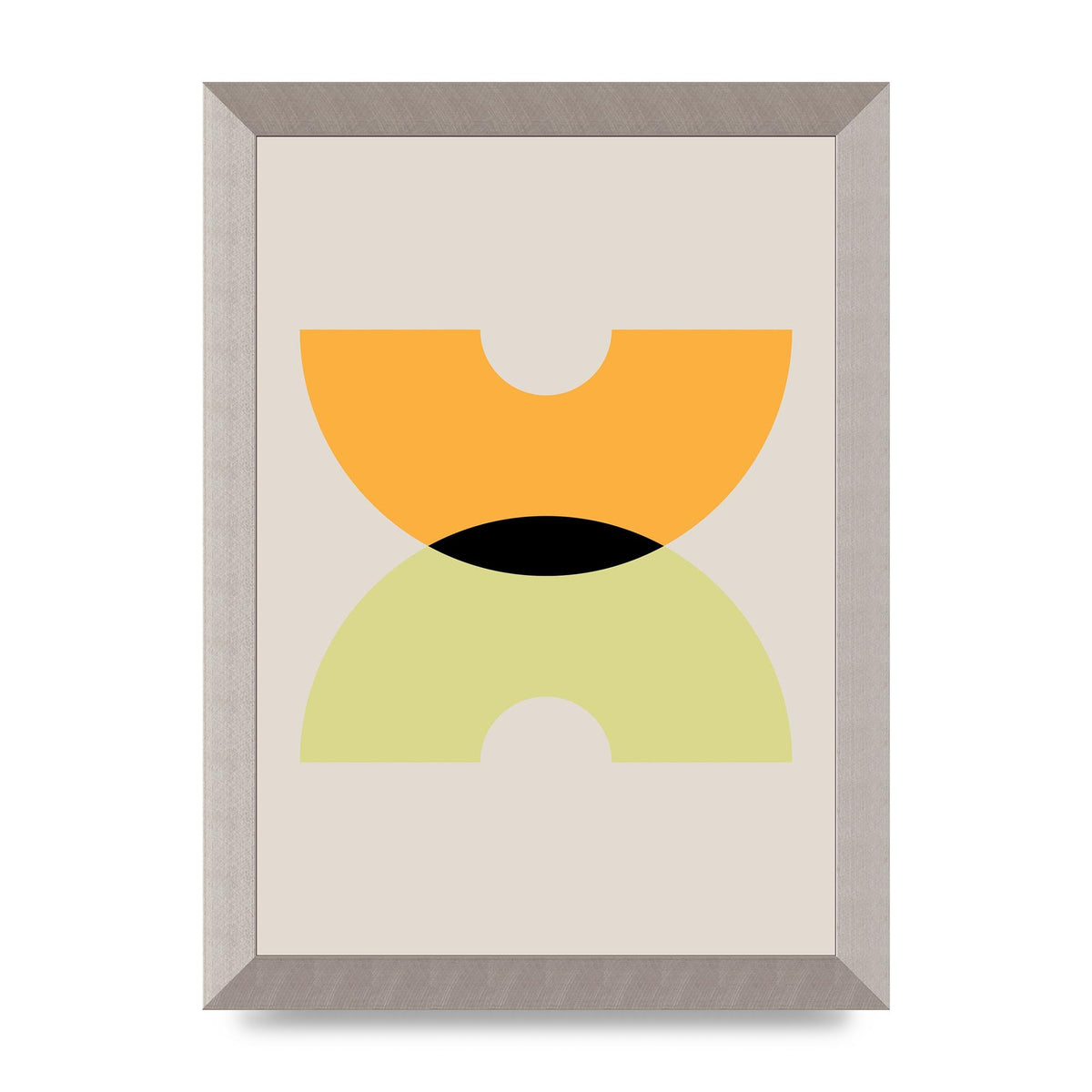 Graphic Arch Yellow One Wall Art - A4 framed