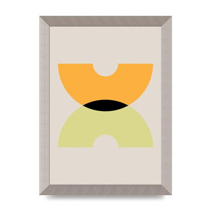 Graphic Arch Yellow One Wall Art - A4 framed
