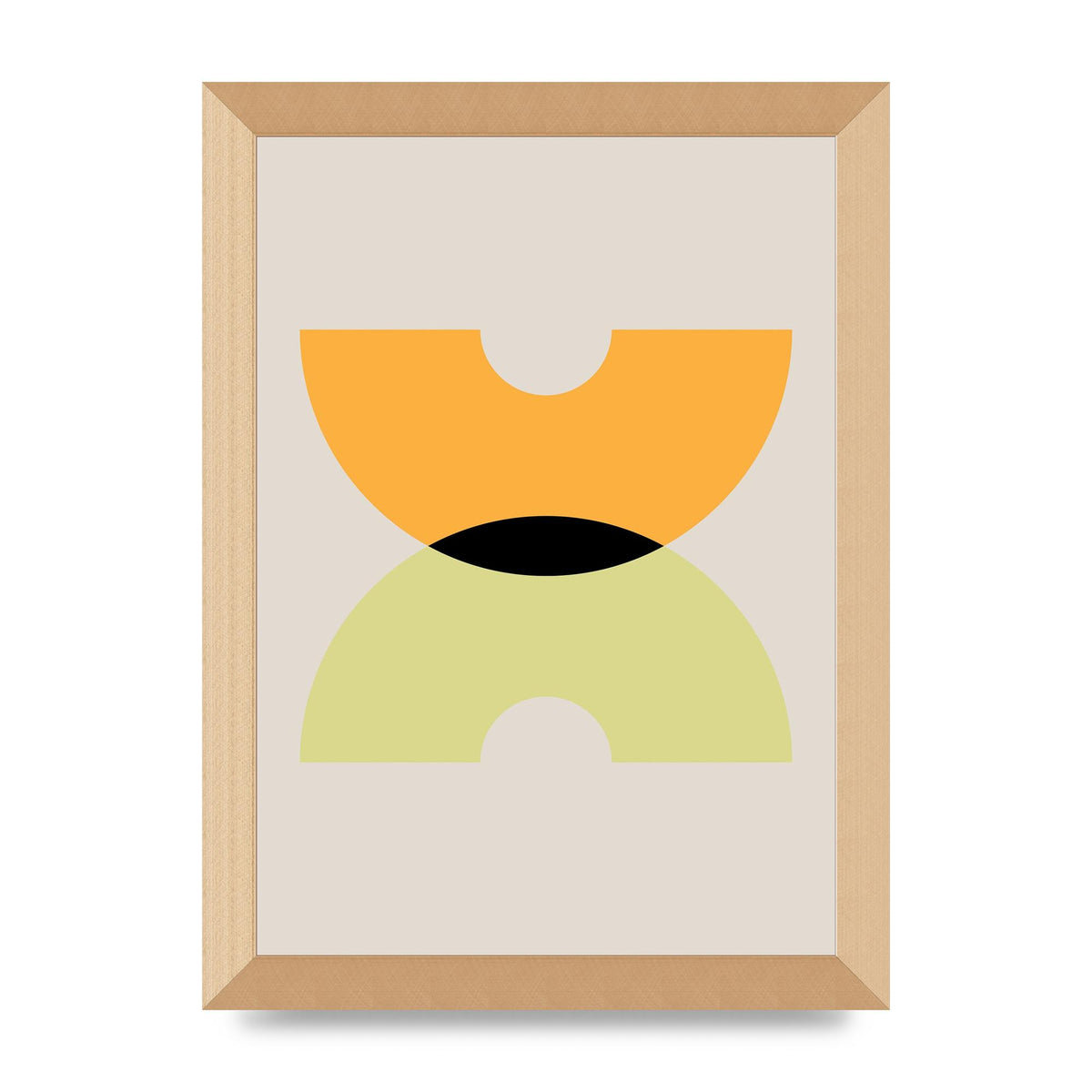 Graphic Arch Yellow One Wall Art - A4 framed