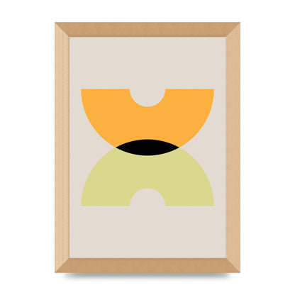 Graphic Arch Yellow One Wall Art - A4 framed