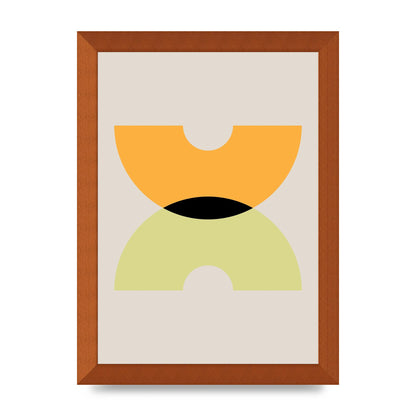 Graphic Arch Yellow One Wall Art - A4 framed
