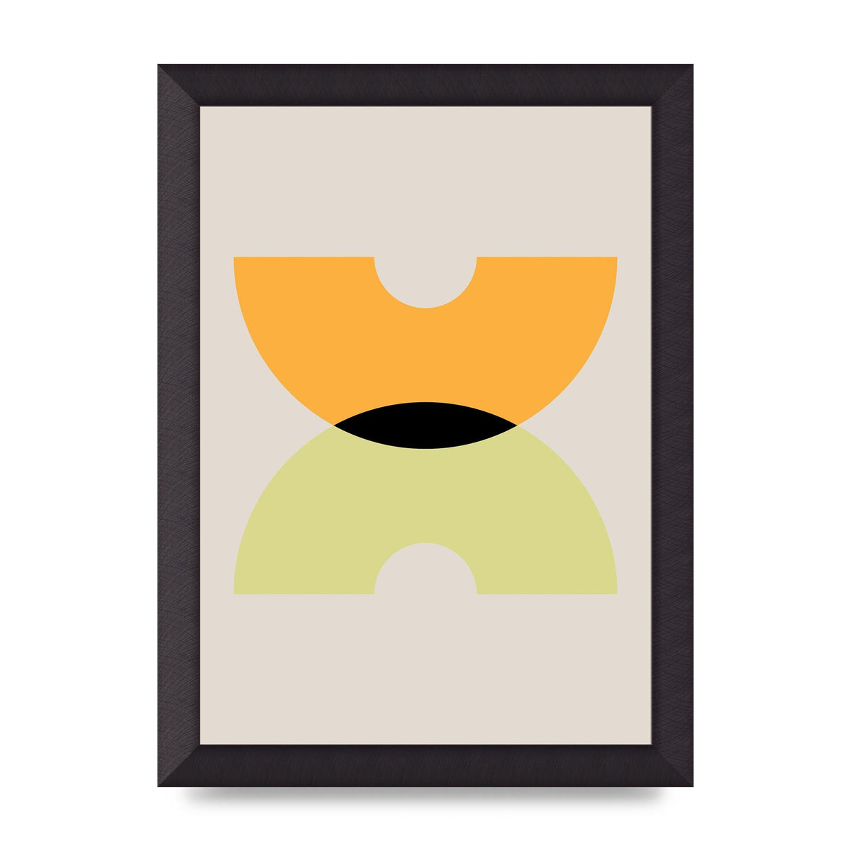 Graphic Arch Yellow One Wall Art - A4 framed