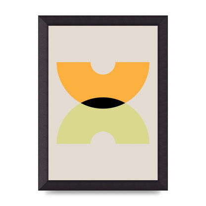 Graphic Arch Yellow One Wall Art - A4 framed