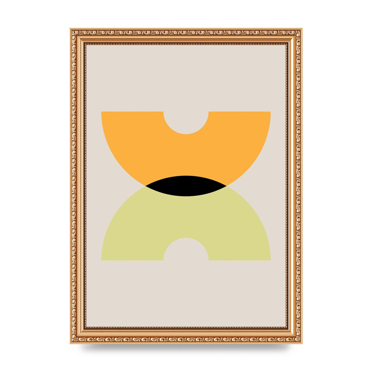 Graphic Arch Yellow One Wall Art - A4 framed