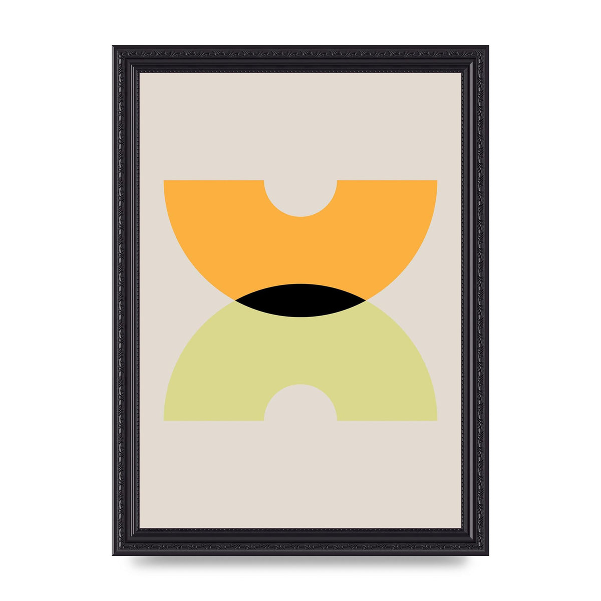 Graphic Arch Yellow One Wall Art - A4 framed