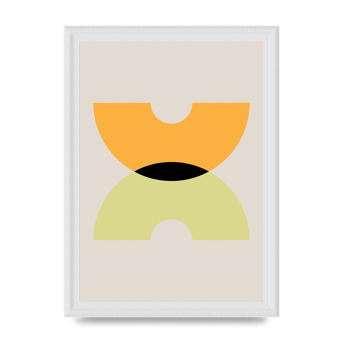 Graphic Arch Yellow One Wall Art - A4 framed