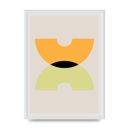Graphic Arch Yellow One Wall Art - A4 framed