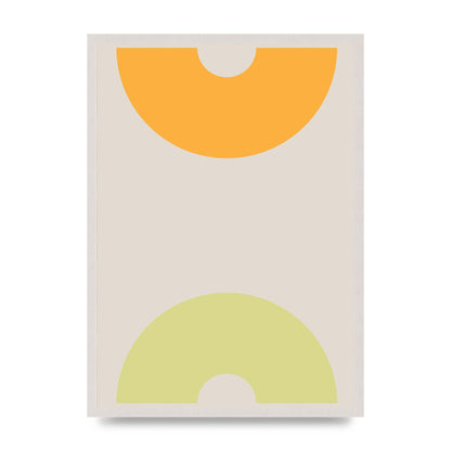 Graphic Arch Yellow Two print in an A2 white saw cut grain frame