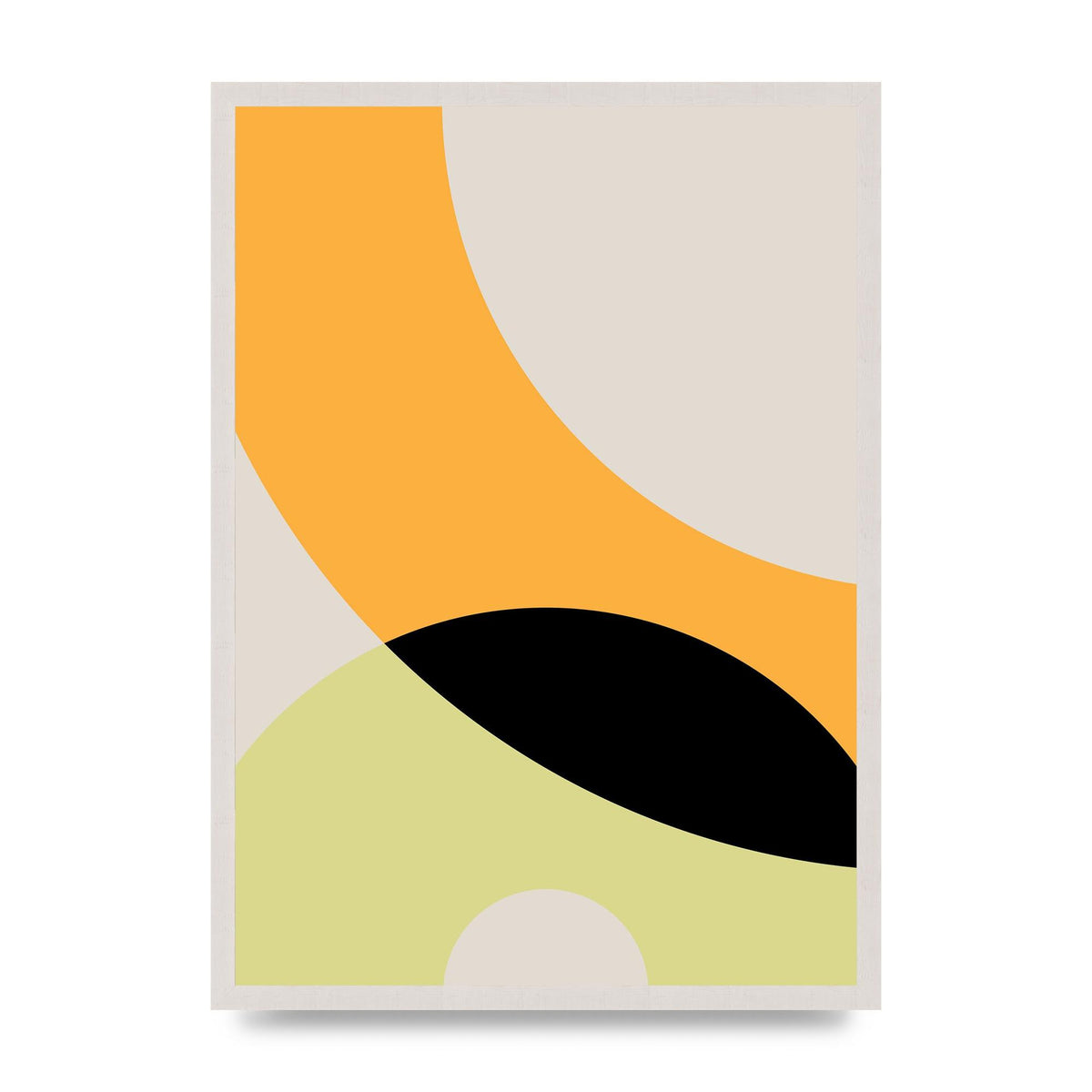 Graphic Arch Yellow Four Wall Art - A2 framed