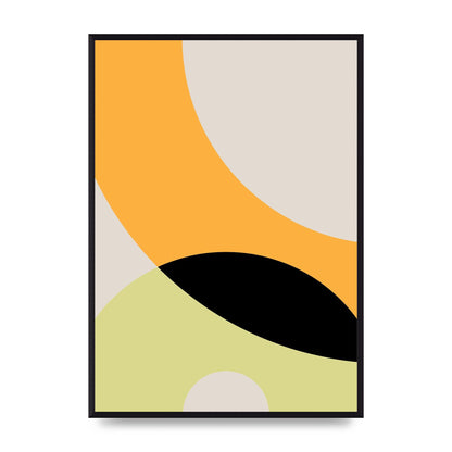Graphic Arch Yellow Four Wall Art - A2 framed
