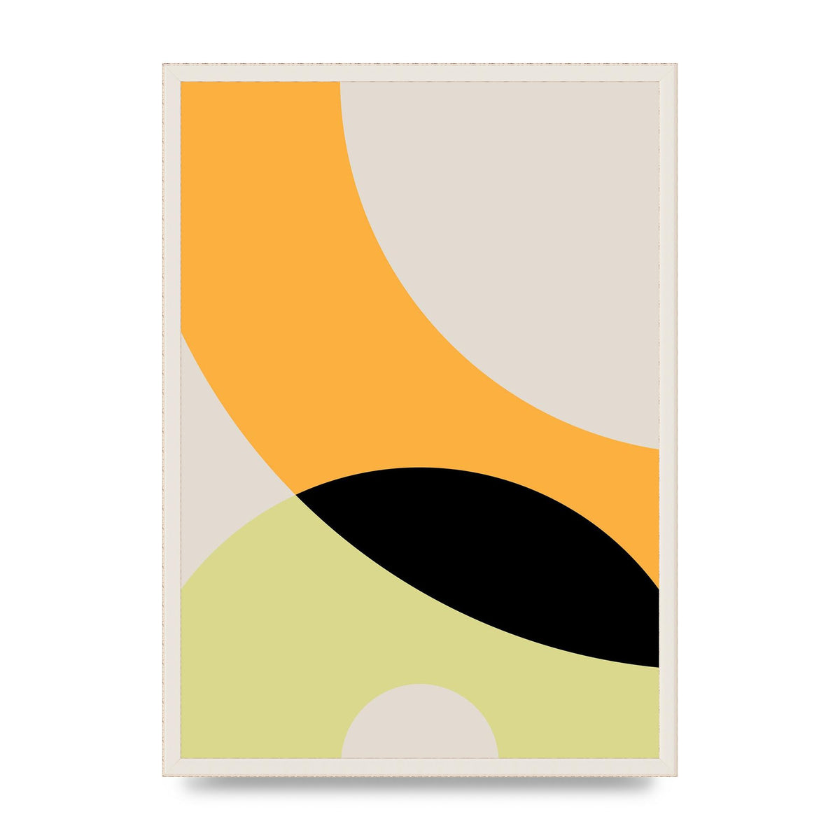 Graphic Arch Yellow Four Wall Art - A2 framed