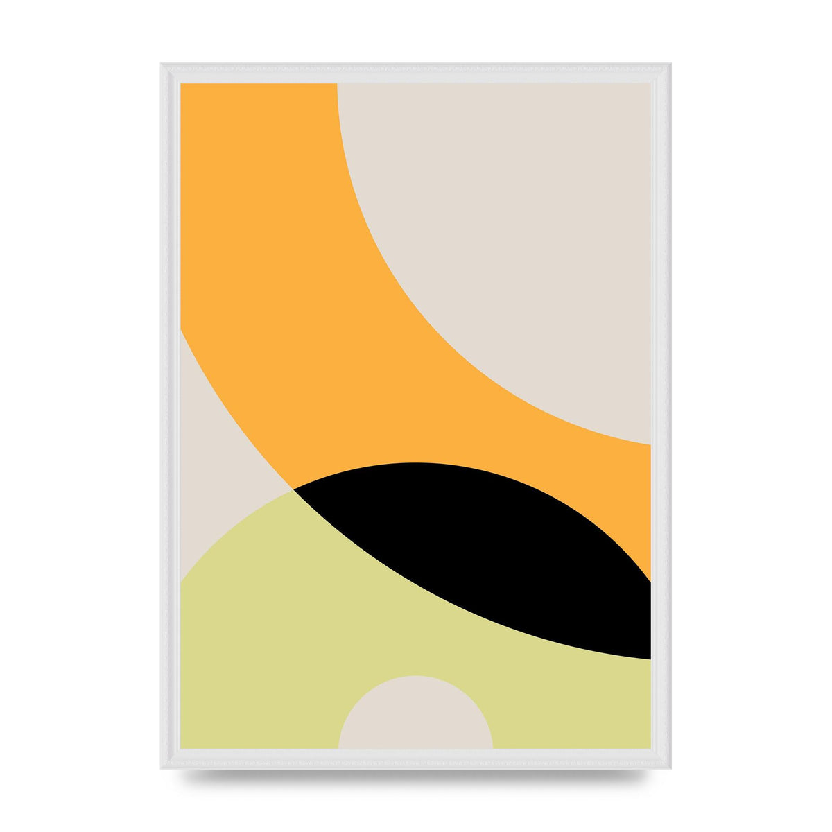 Graphic Arch Yellow Four Wall Art - A2 framed