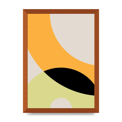 Graphic Arch Yellow Four Wall Art - A3 framed
