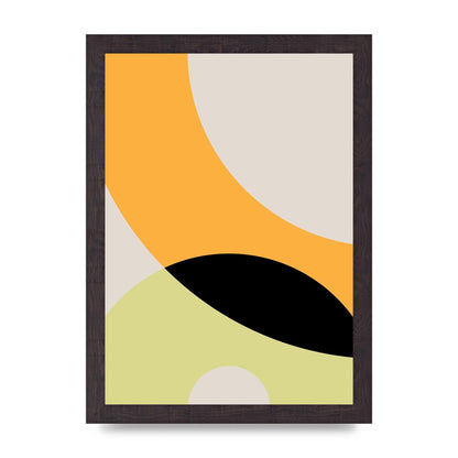 Graphic Arch Yellow Four Wall Art - A4 framed