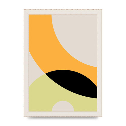 Graphic Arch Yellow Four Wall Art - A4 framed