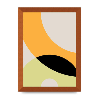 Graphic Arch Yellow Four Wall Art - A4 framed