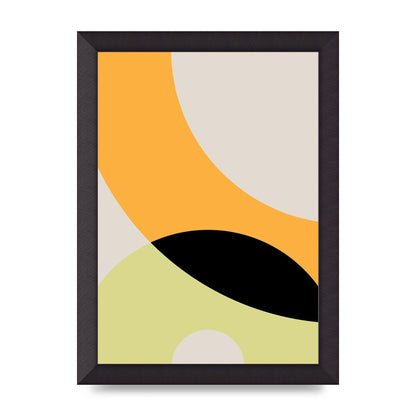 Graphic Arch Yellow Four Wall Art - A4 framed