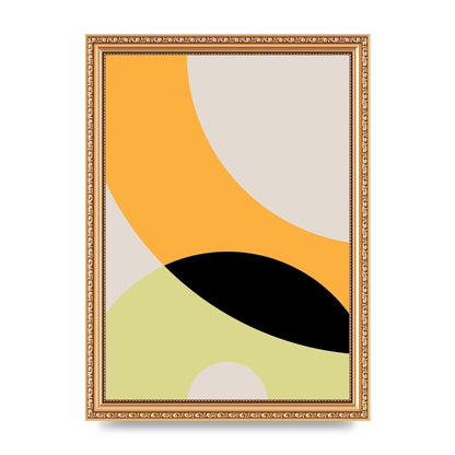 Graphic Arch Yellow Four Wall Art - A4 framed