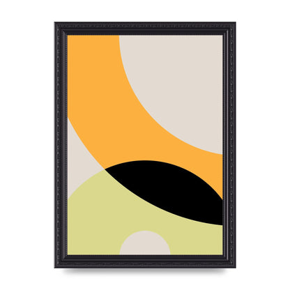 Graphic Arch Yellow Four Wall Art - A4 framed