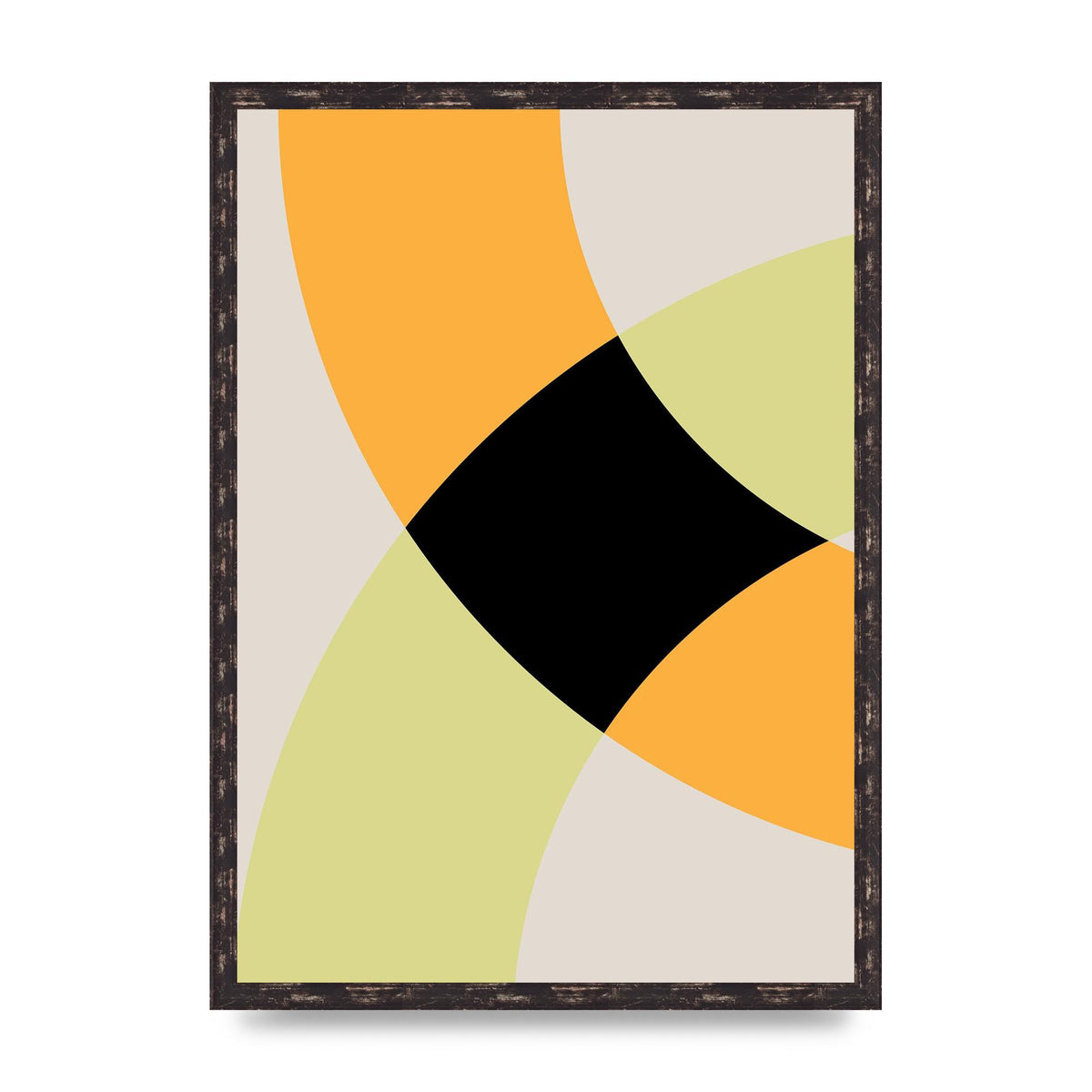 Graphic Arch Yellow Five Art For The Home - A2 framed