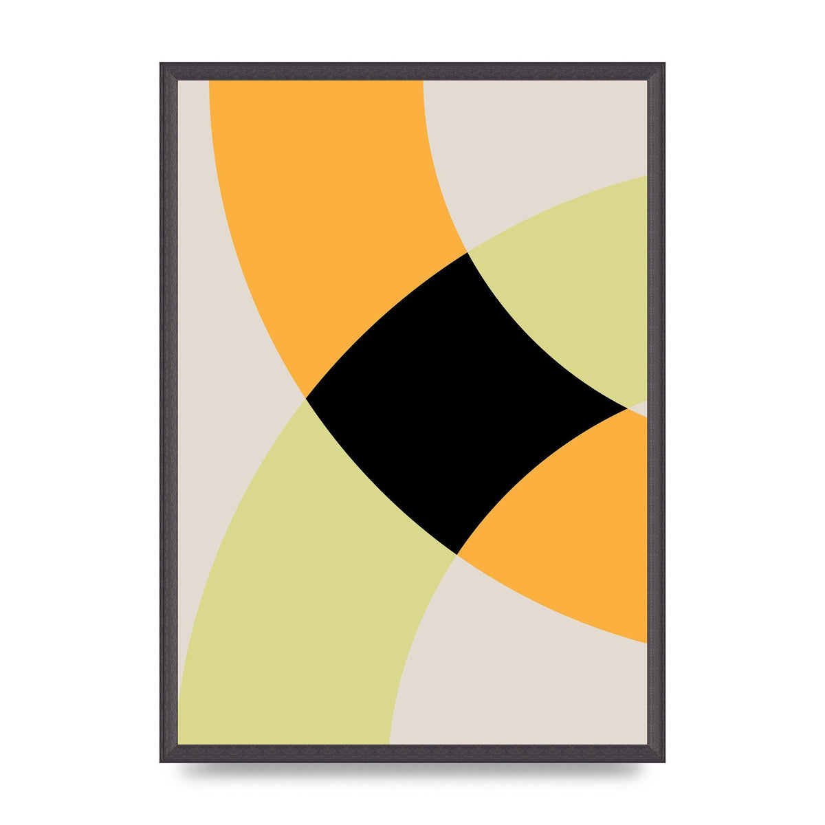 Graphic Arch Yellow Five Art For The Home - A2 framed